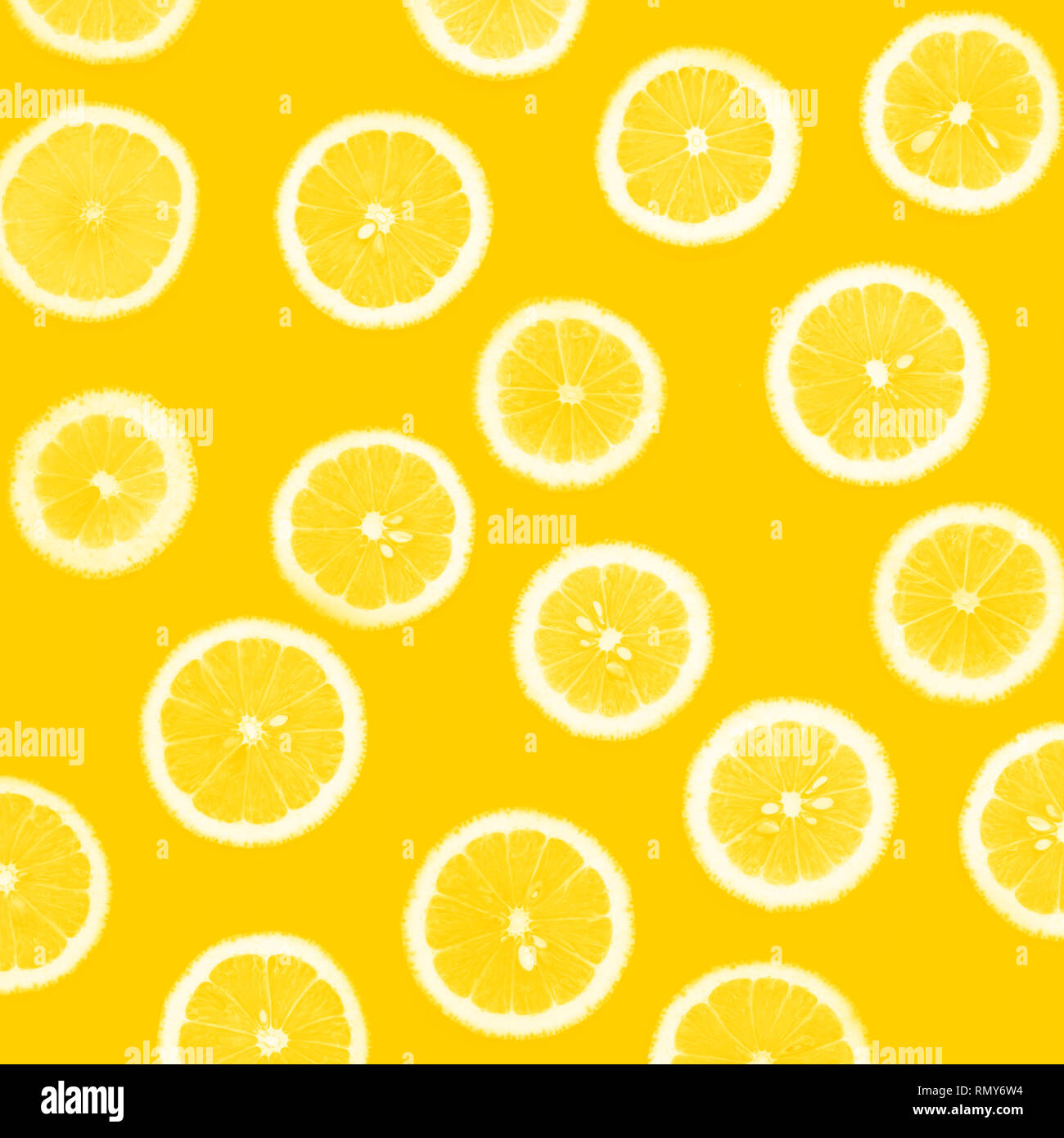 Blick von oben auf die Orange Frucht Muster Farbe Hintergrund. Flaches Design legen Stockfoto