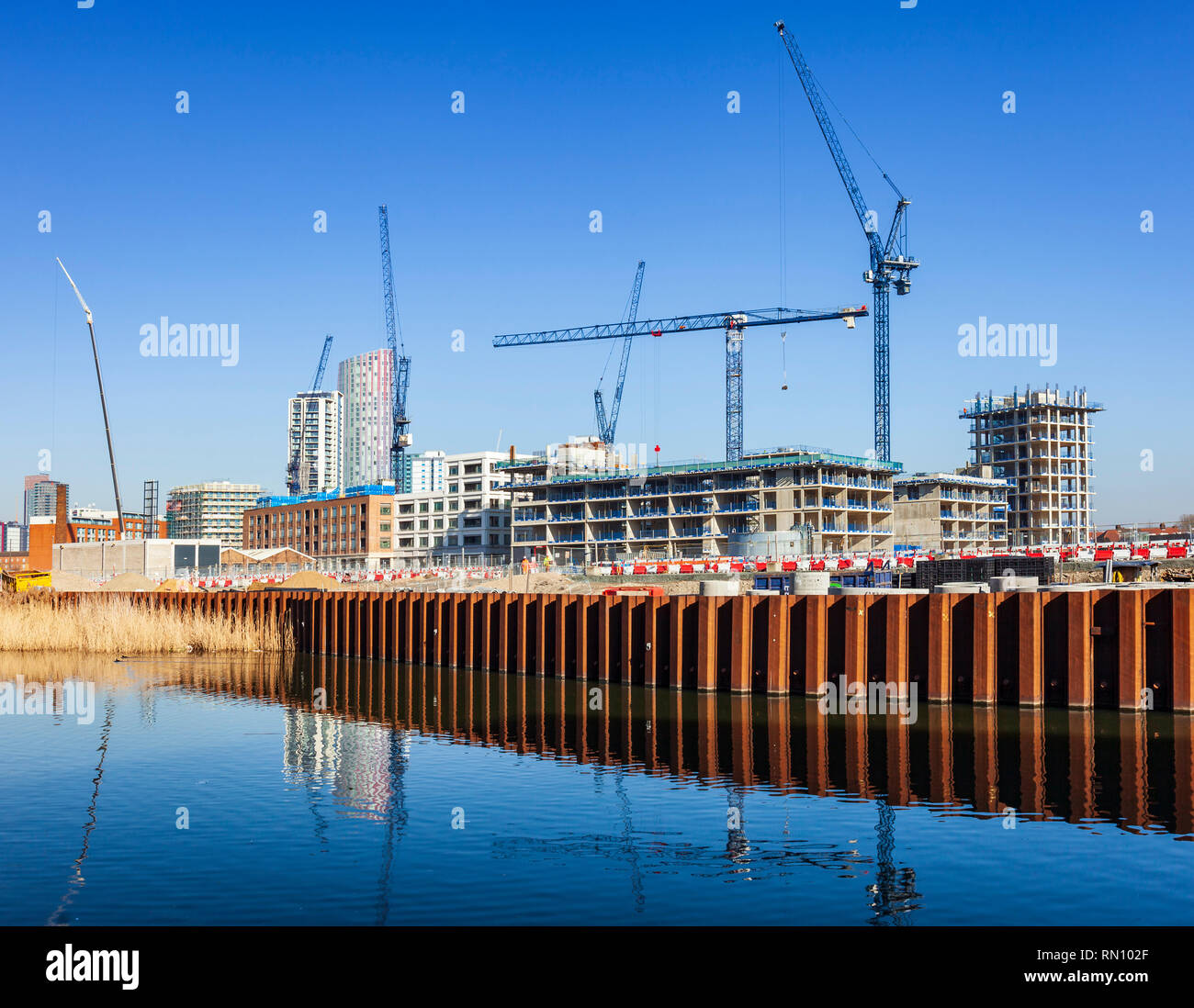Zucker Haus Insel Sanierung, Stratford, Newham, London. Stockfoto