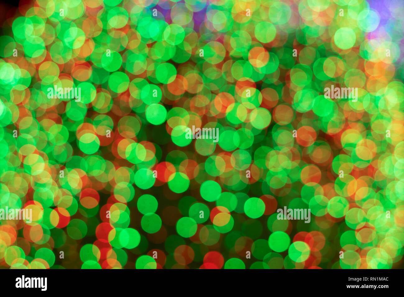 Abstrakt Grün bokeh fron Blur grünes Licht Dekoration Hintergrund für Design Stockfoto
