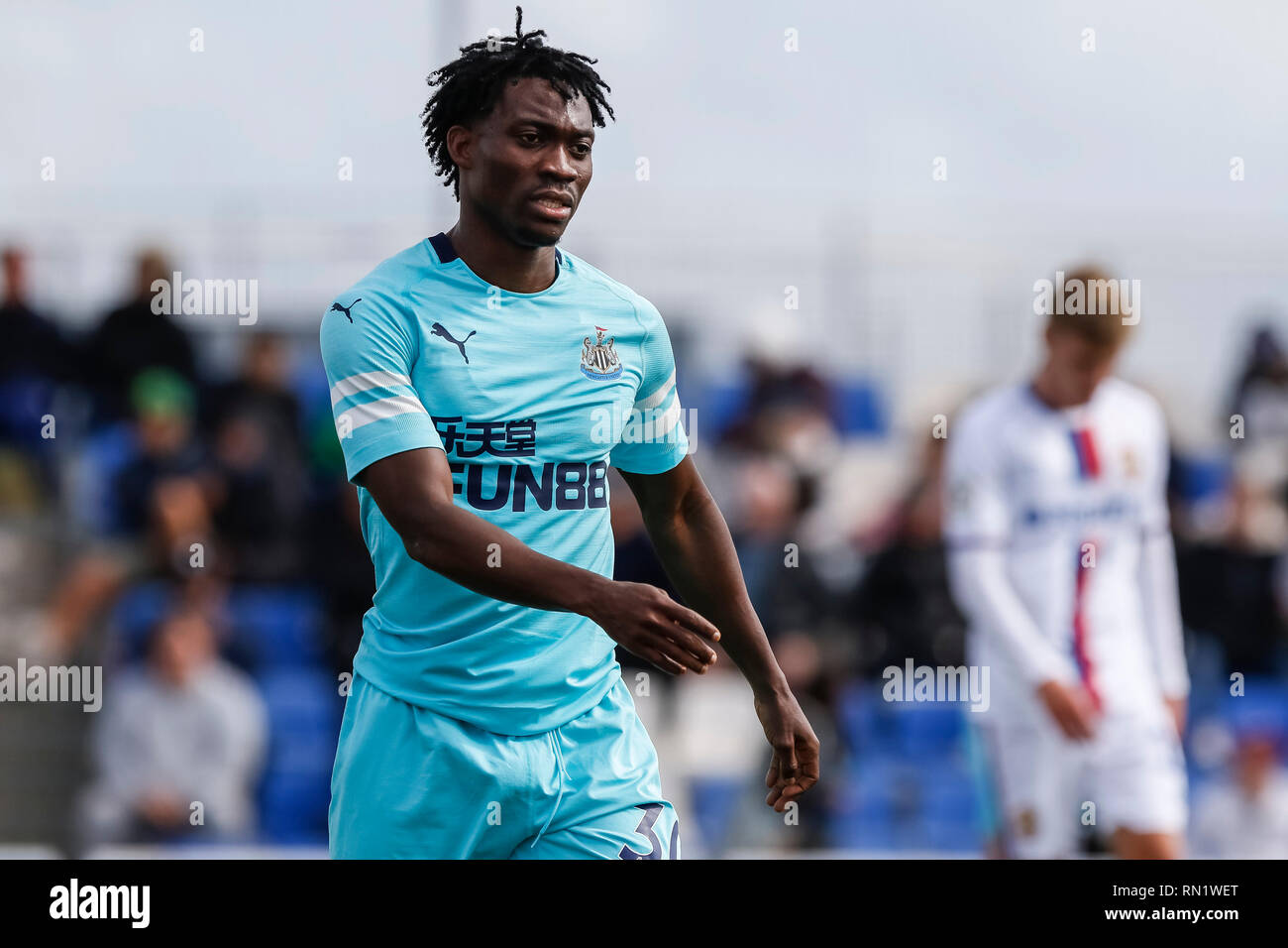 San Pedro del Pinatar, Spanien. 16 Feb, 2019. Freundlich Fußballspiel zwischen Newcastle vs CSKA Moskau im Winter auf der Bühne Pinatar Arena Center. Credit: ABEL F. ROS/Alamy leben Nachrichten Stockfoto