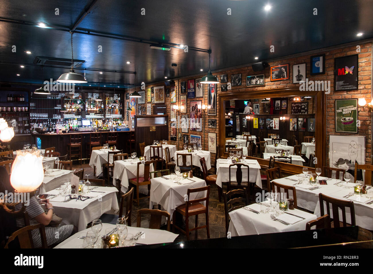 Die berühmten Joe Allen Restaurant in London Stockfoto