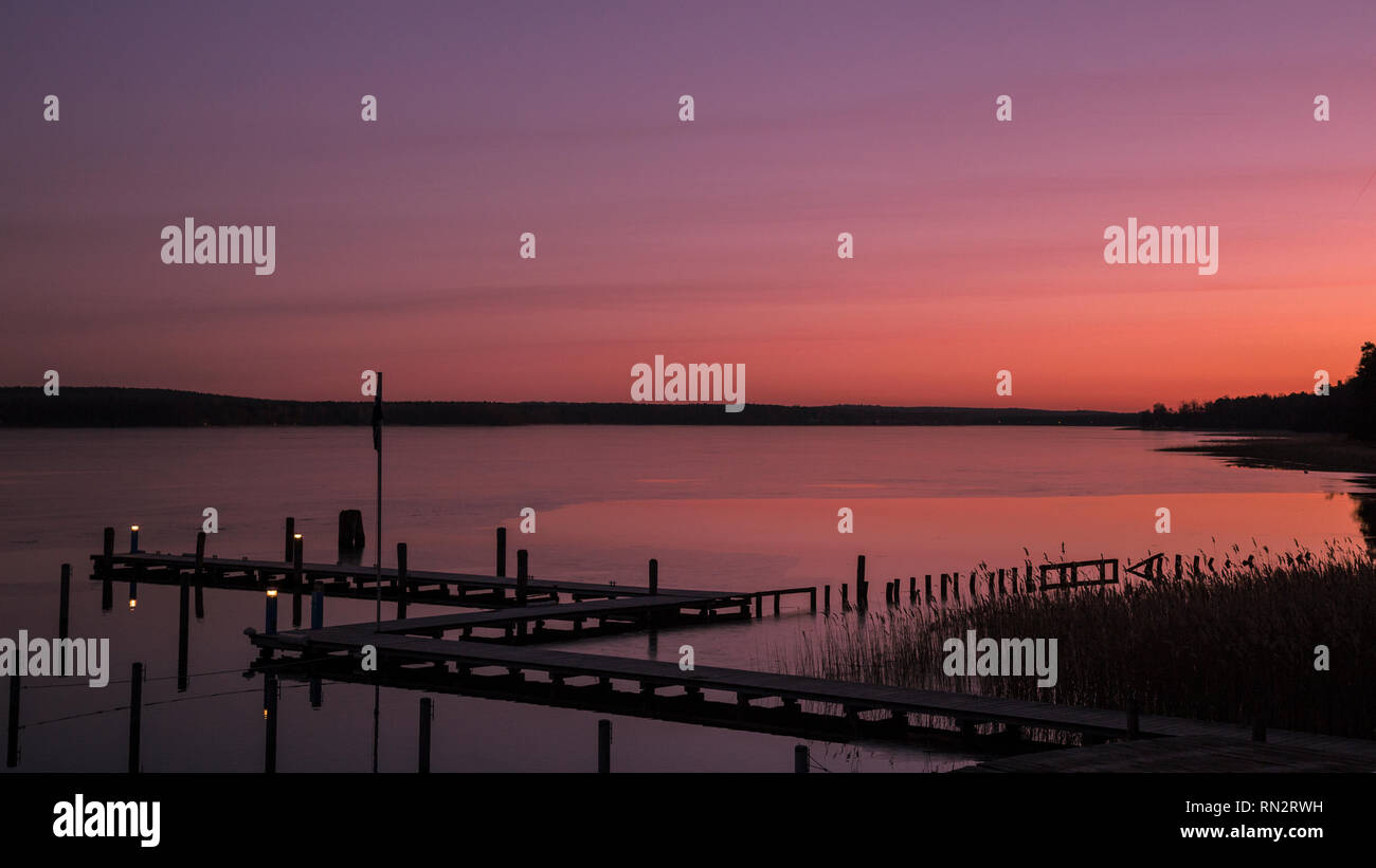 Scharmuetzelsee, Bad Saarow Stockfoto
