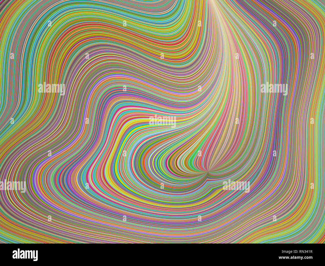 3D Rendering Illustration, farbenfrohe abstrakte Hintergrundbild. Stockfoto