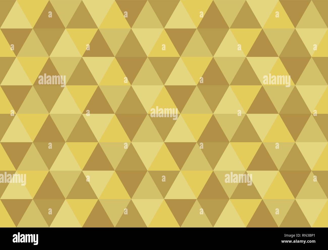 Dreieckige nahtlose Muster. Low Poly geometrischen Hintergrund. Goldenen Farben. Print Design für Textilwaren, Plakate, Flyer, T-Shirts, Tapeten. Mosaik Stock Vektor Dreieckige nahtlose Muster. Low Poly geometrischen Hintergrund. Goldenen Farben. Print Design für Textilwaren, Plakate, Flyer, T-Shirts, Tapeten. Mosaik Stock Vektor