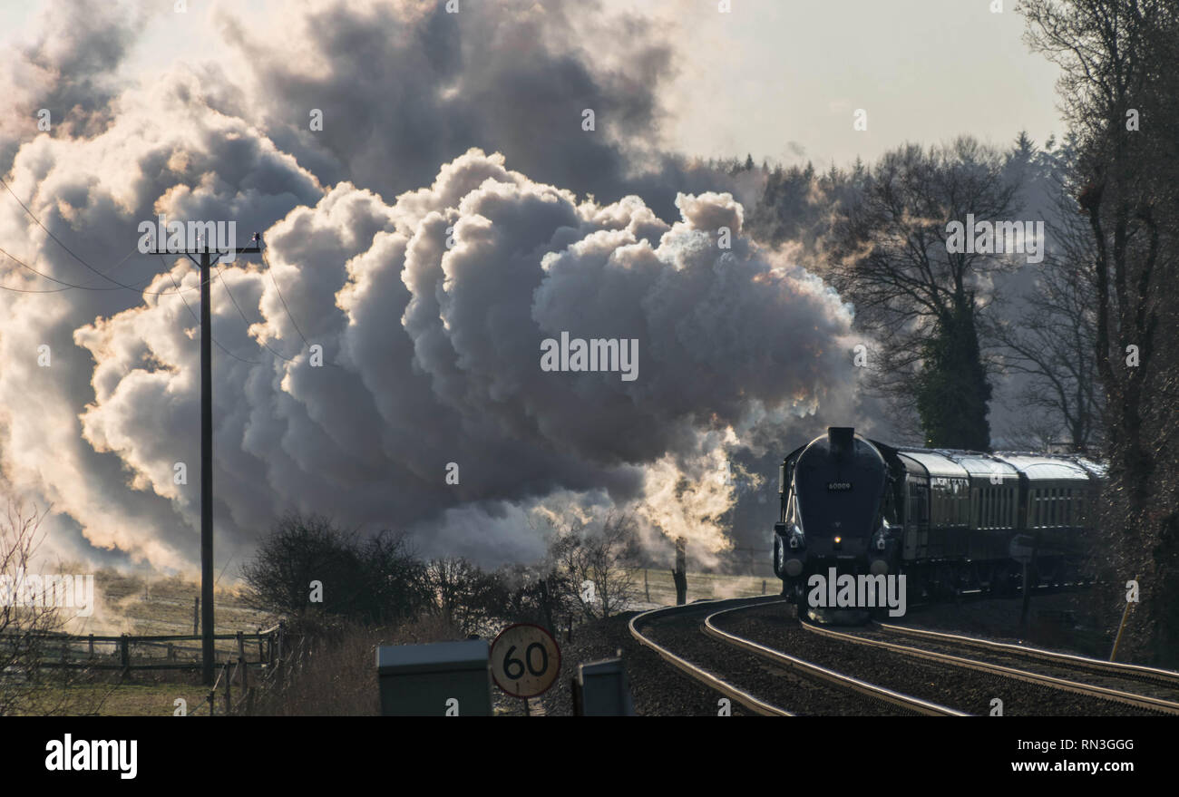 LNER Gresley A4 Union of South Africa in the Snow Stockfoto