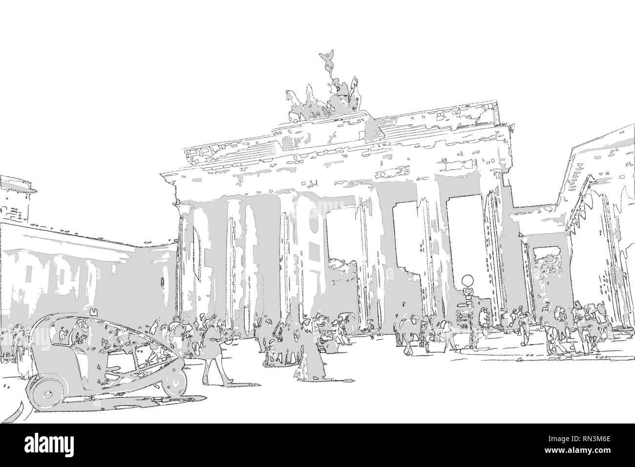 Skizze / Abbildung des Brandenburger Tor (Brandenburger Tor), Berlin