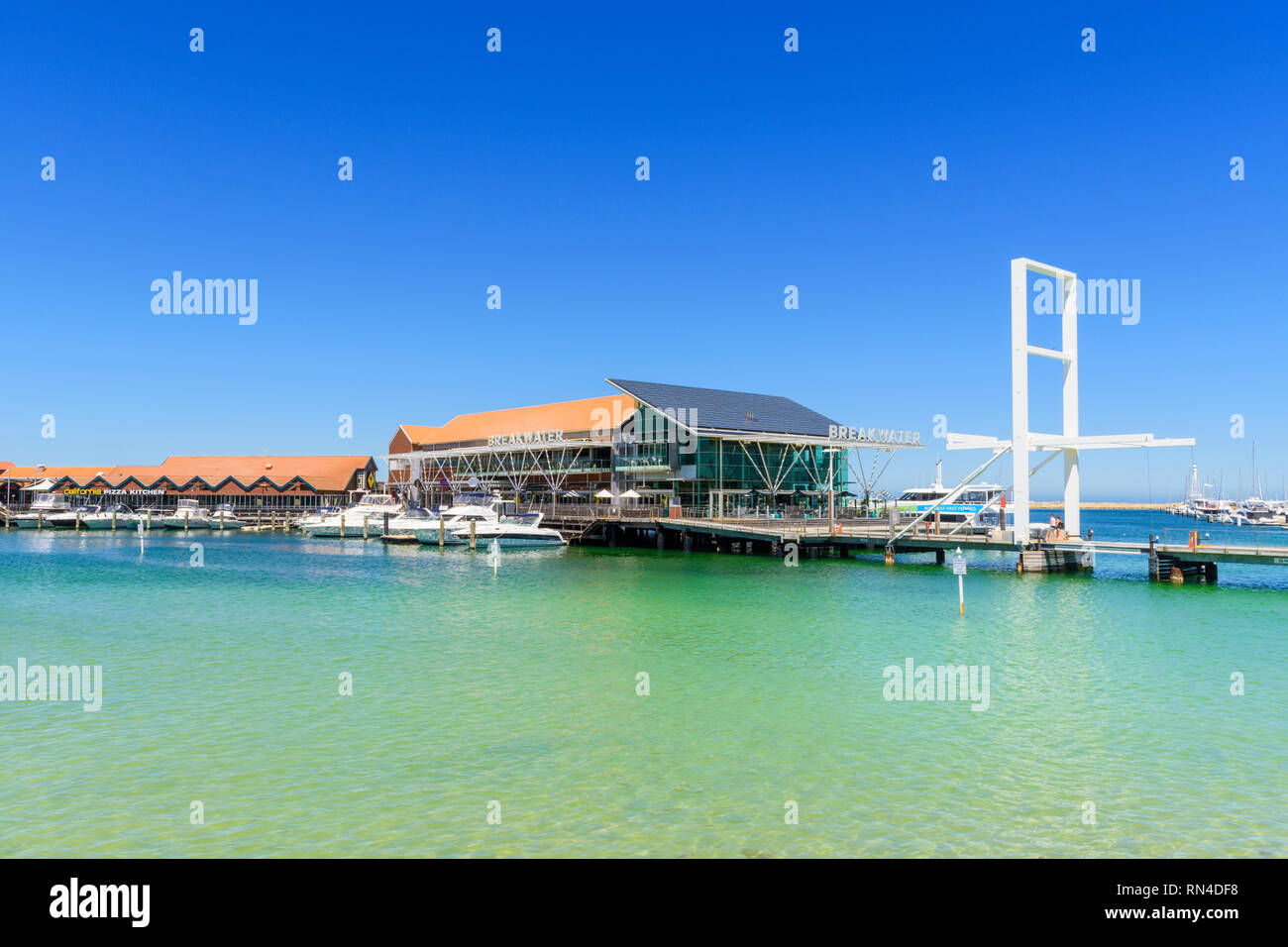 Der Wellenbrecher Tavern Sorrento Quay, Hillarys Boat Harbour Hillarys, Western Australia Stockfoto