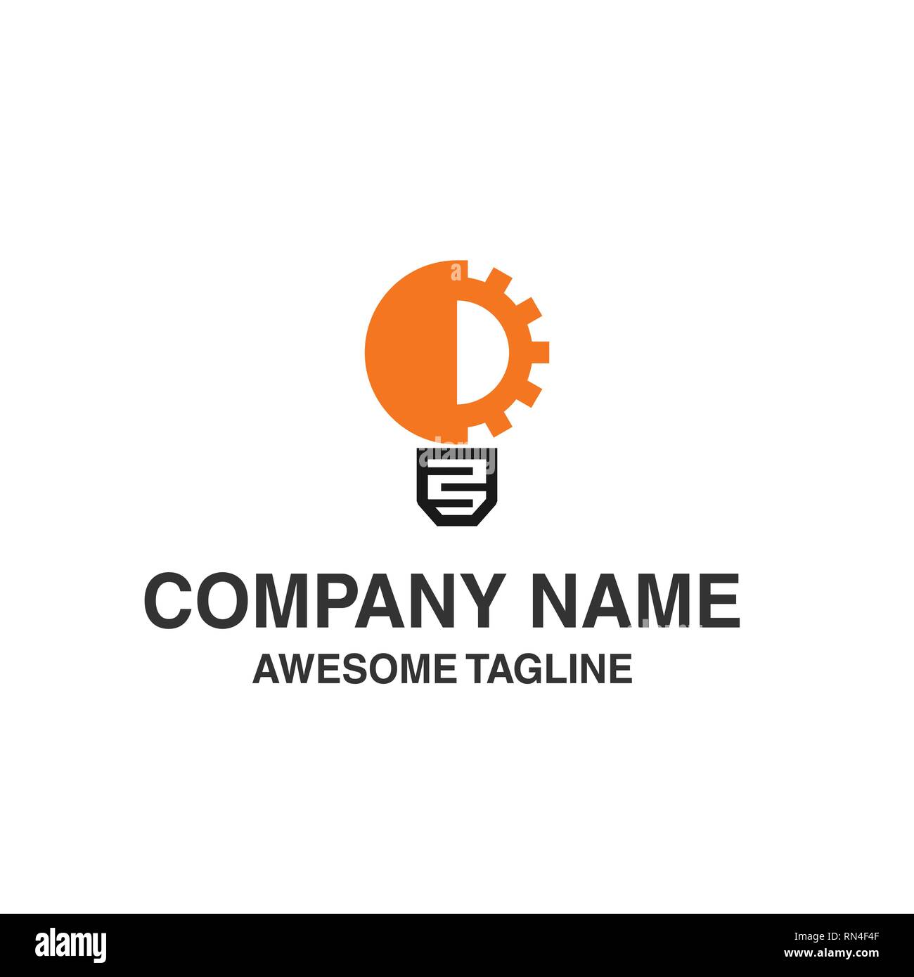 Gang und Lampe Lampe Symbol logo. Idee Logo. logo Vorlage einsatzbereit Stock Vektor