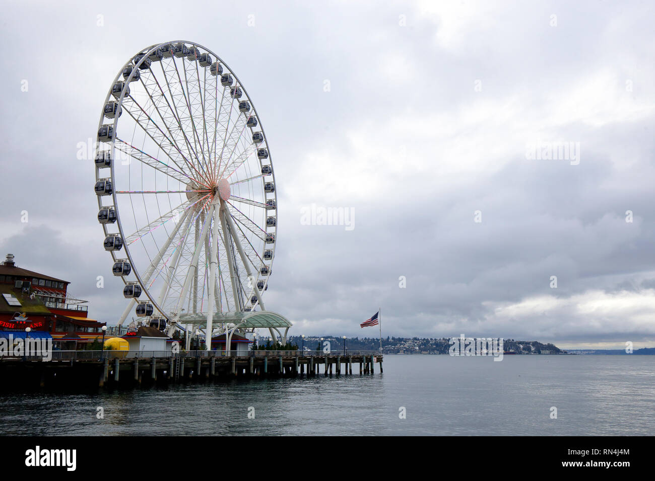 Seattle große Rad, 1301 Alaskan Way, Seattle, WA Stockfoto