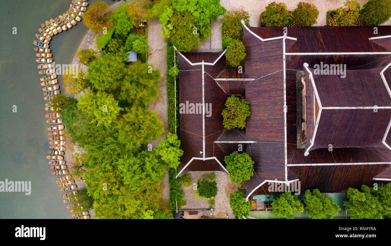 Bai Dinh Pagode, Ökotourismus Trang eine Bootstour, Ninh Binh, Vietnam Stockfoto