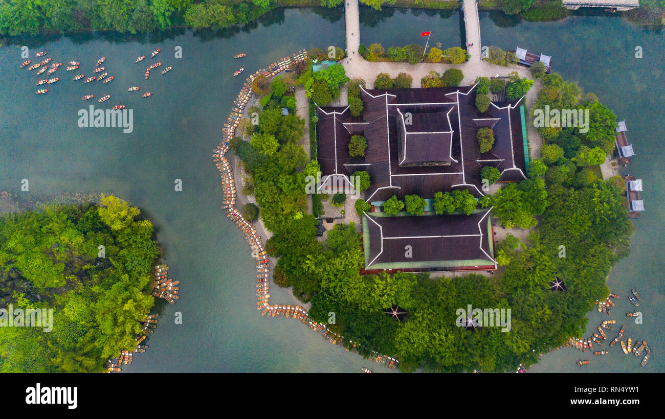 Bai Dinh Pagode, Ökotourismus Trang eine Bootstour, Ninh Binh, Vietnam Stockfoto