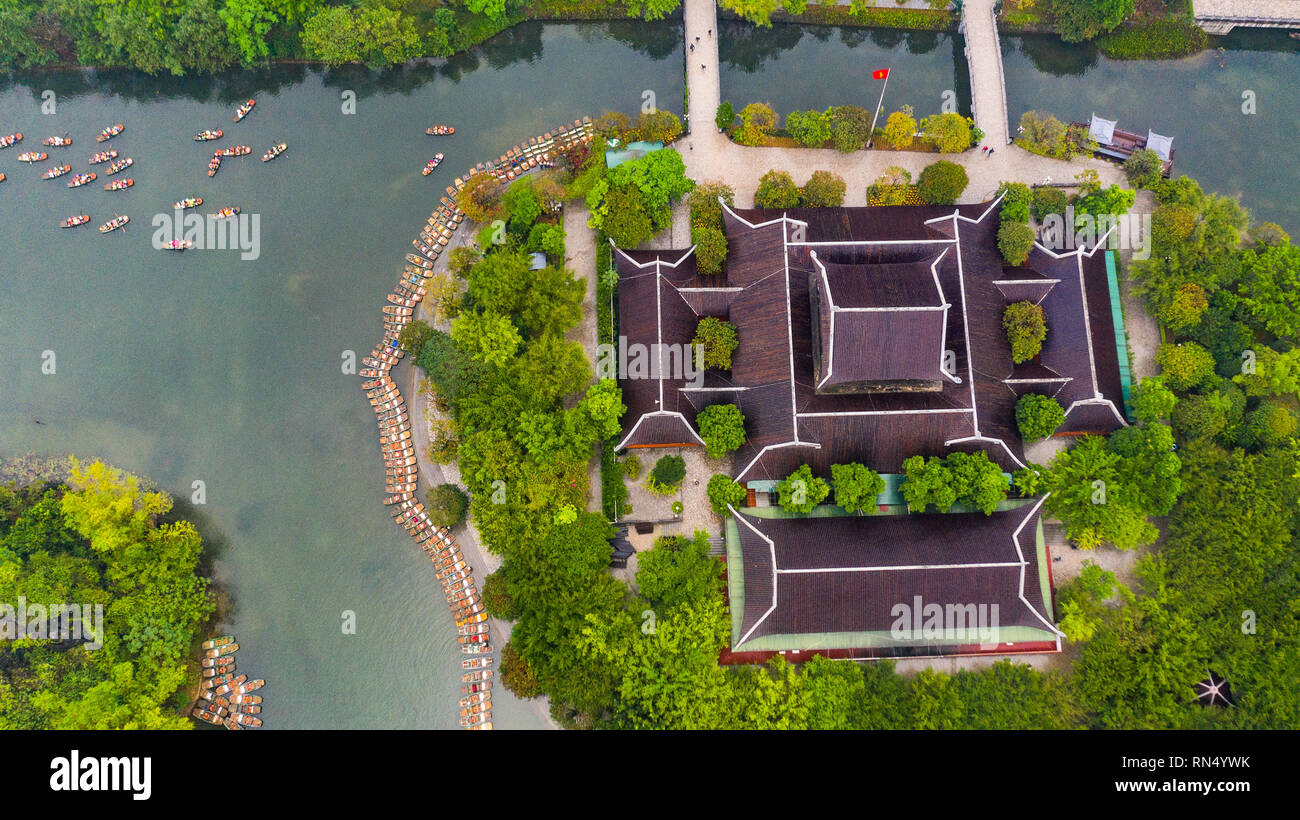 Bai Dinh Pagode, Ökotourismus Trang eine Bootstour, Ninh Binh, Vietnam Stockfoto