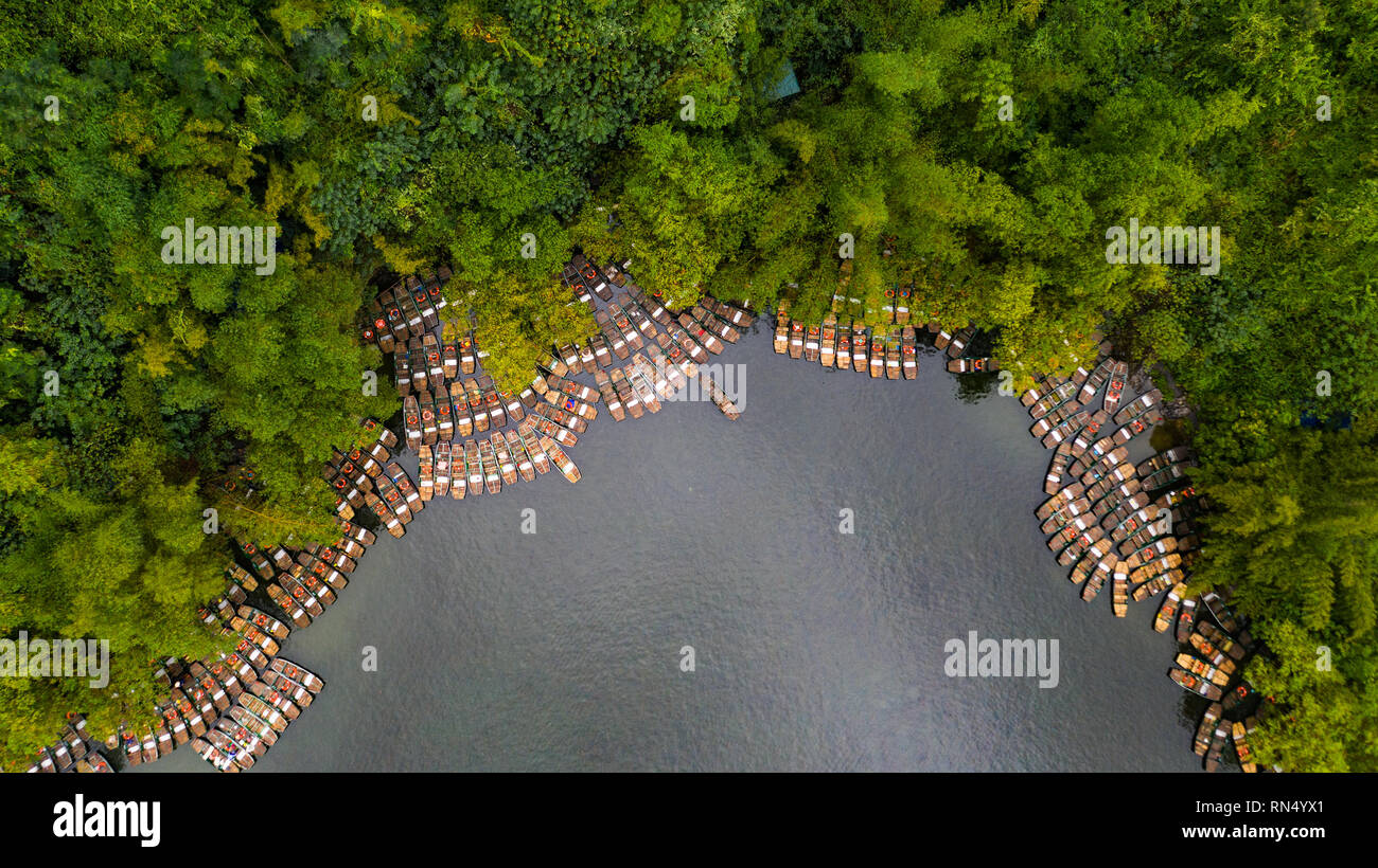Ökotourismus Trang eine Bootstour, Ninh Binh, Vietnam Stockfoto