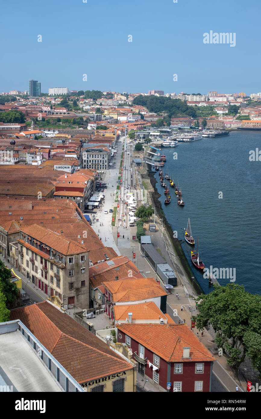 Der Bezirk Von Vila Nova De Gaia Auf Dem Douro In Porto Portugal Dem Beruhmten Hafen Hauser Der Stadt Stockfotografie Alamy