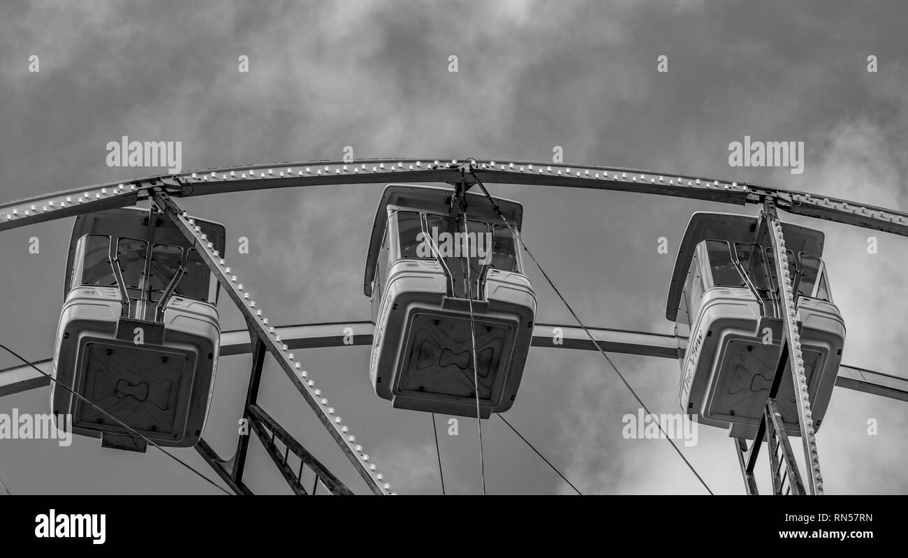 Suchen Riesenrad Karren, den Solent Auge Stockfoto