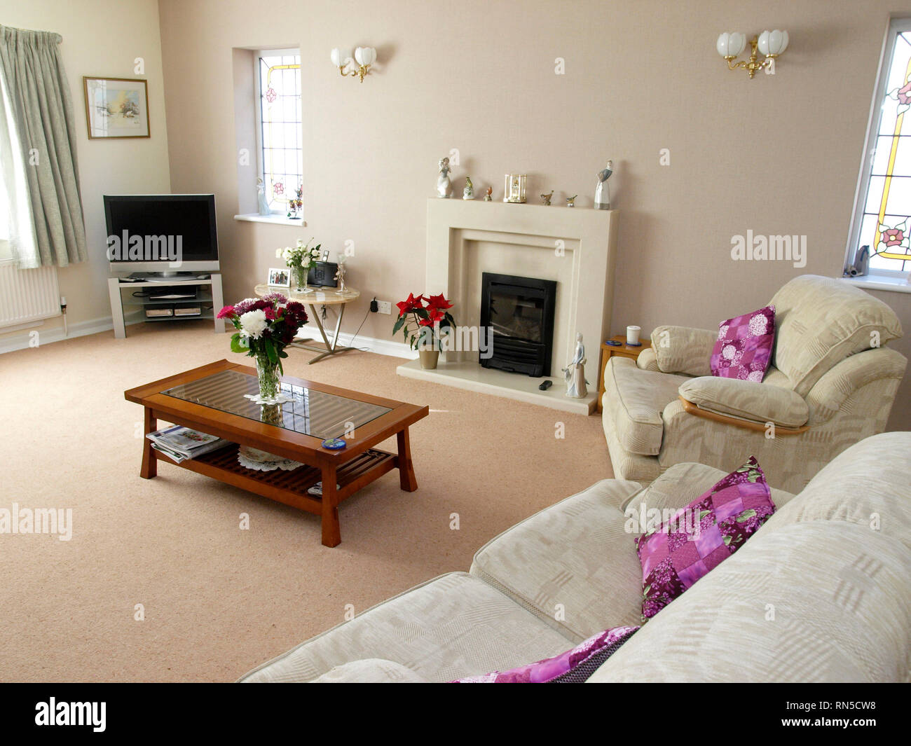 Wohnzimmer, Großbritannien Stockfoto