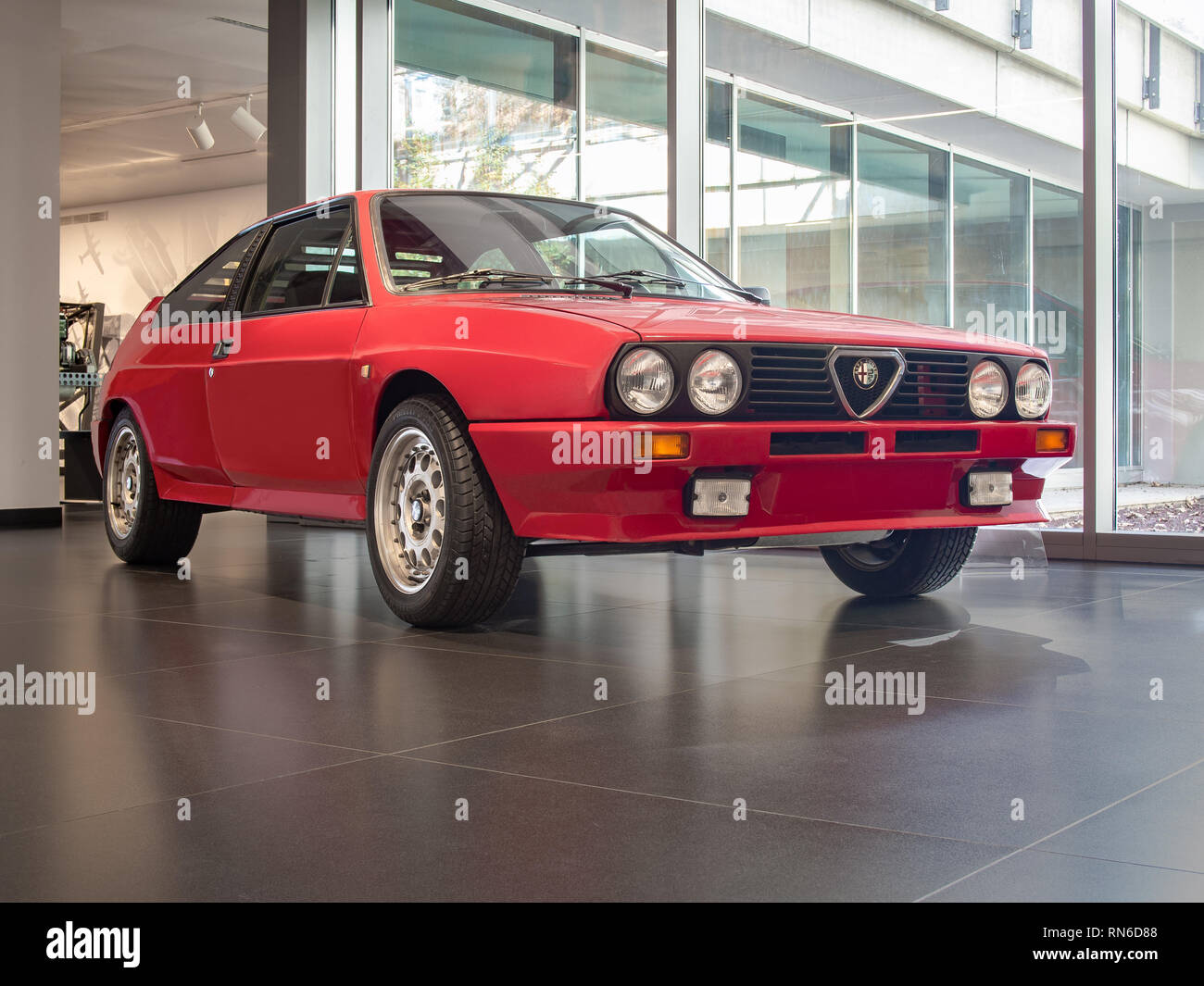 ARESE, ITALIEN - Februar 13, 2019: 1982 Alfa Romeo Sprint 6 C in das Alfa Romeo Museum (Museo Storico Alfa Romeo) Stockfoto