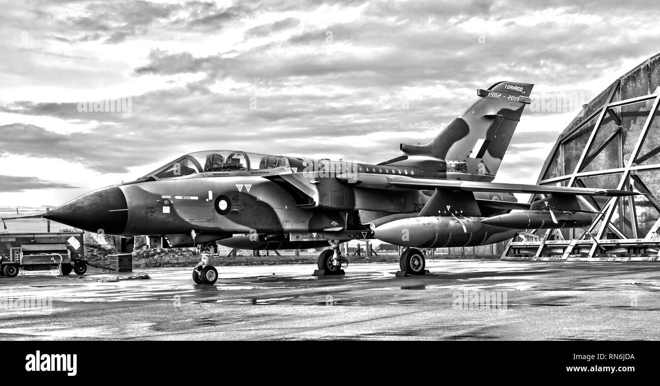 RAF Tornado GR4 an RAF Marham in neue Camo livery Regelung Stockfoto