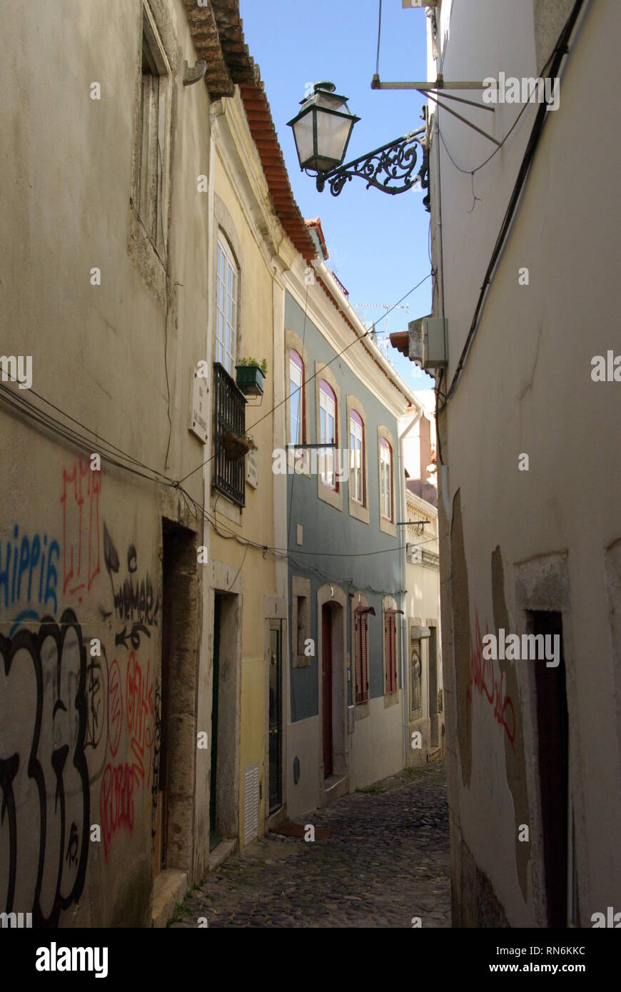 Schmale lanein Lissabon Stockfoto