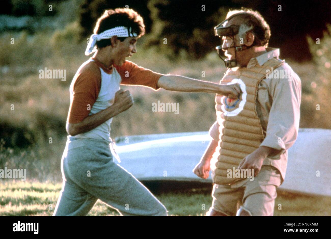 MACCHIO, MORITA, Karate Kid, 1984 Stockfoto