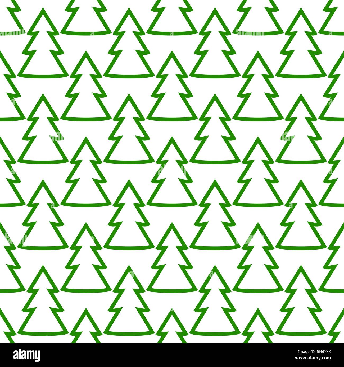 Weihnachten Tannenbaum grün Kunst nahtlose Muster Stock Vektor