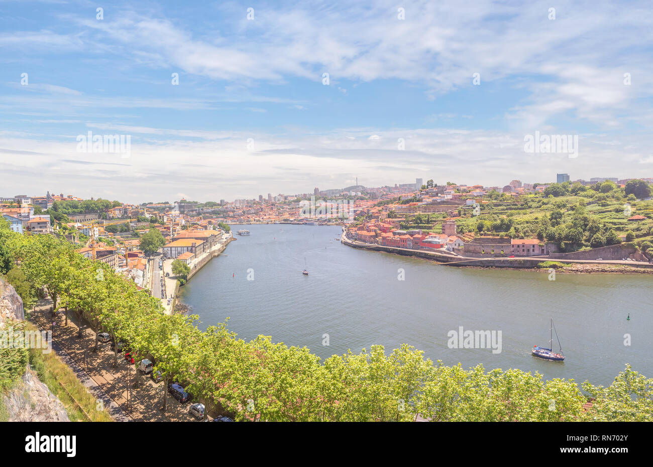 Blick auf den Fluss Douro. Porto, Portugal Stockfoto