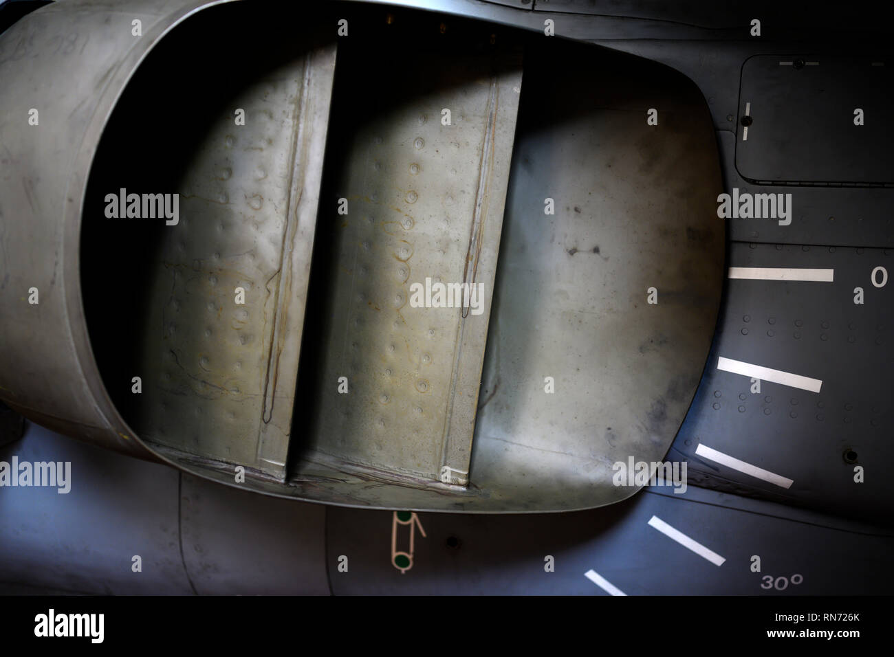 Variable Düse auf einem Hawker Harrier Jet Fighter Stockfoto