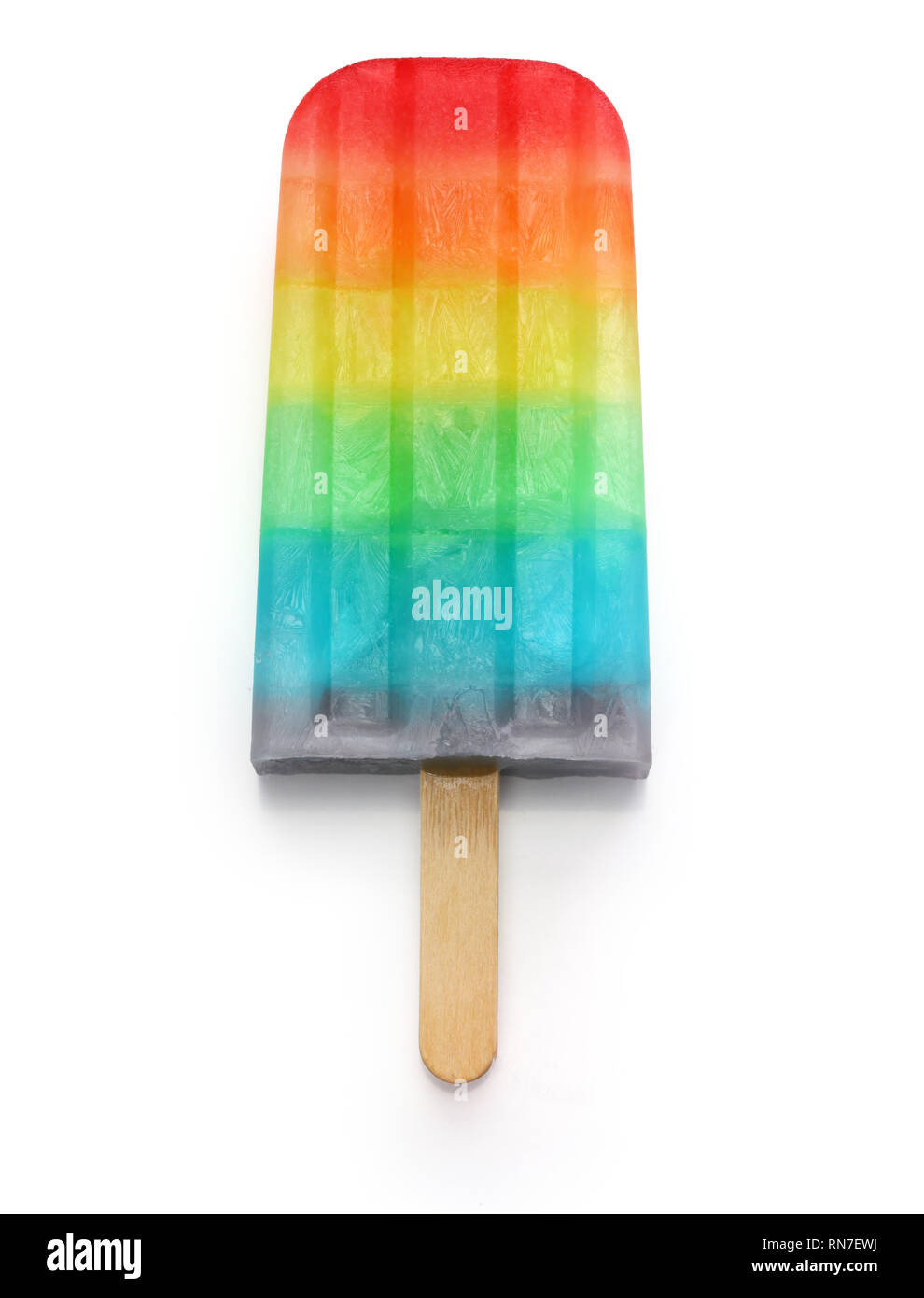 Hausgemachte rainbow Ice pop Stockfoto
