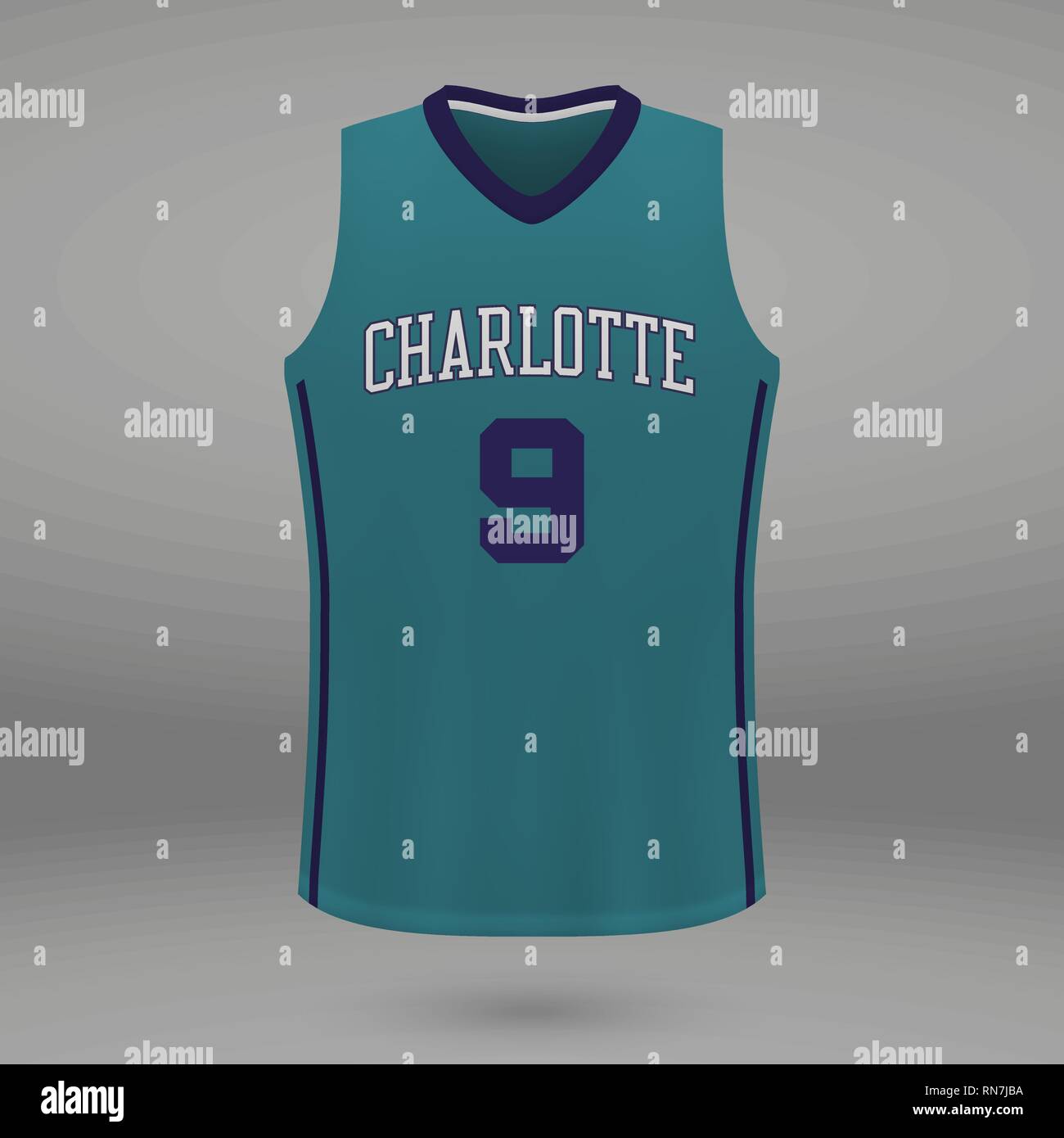 Realistische sport shirt Charlotte Hornets, Jersey Vorlage für Basketball  Kit. Vector Illustration Stock-Vektorgrafik - Alamy