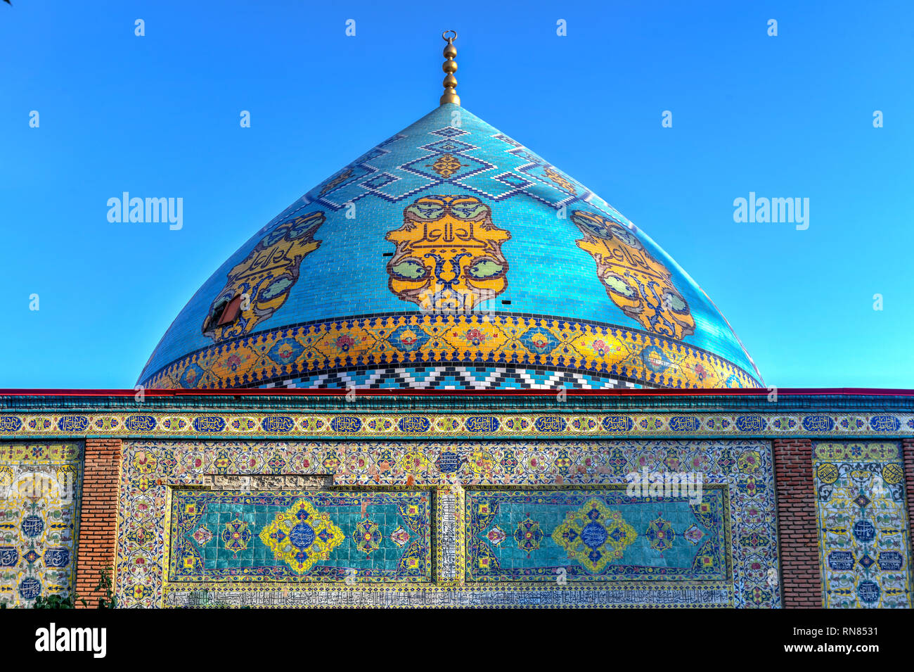 Die Blaue Moschee in Eriwan, Armenien. Die Moschee wurde im 1765 und zwischen 1996 und 1999 rekonstruiert von der Islamischen Republik Iran Stockfoto