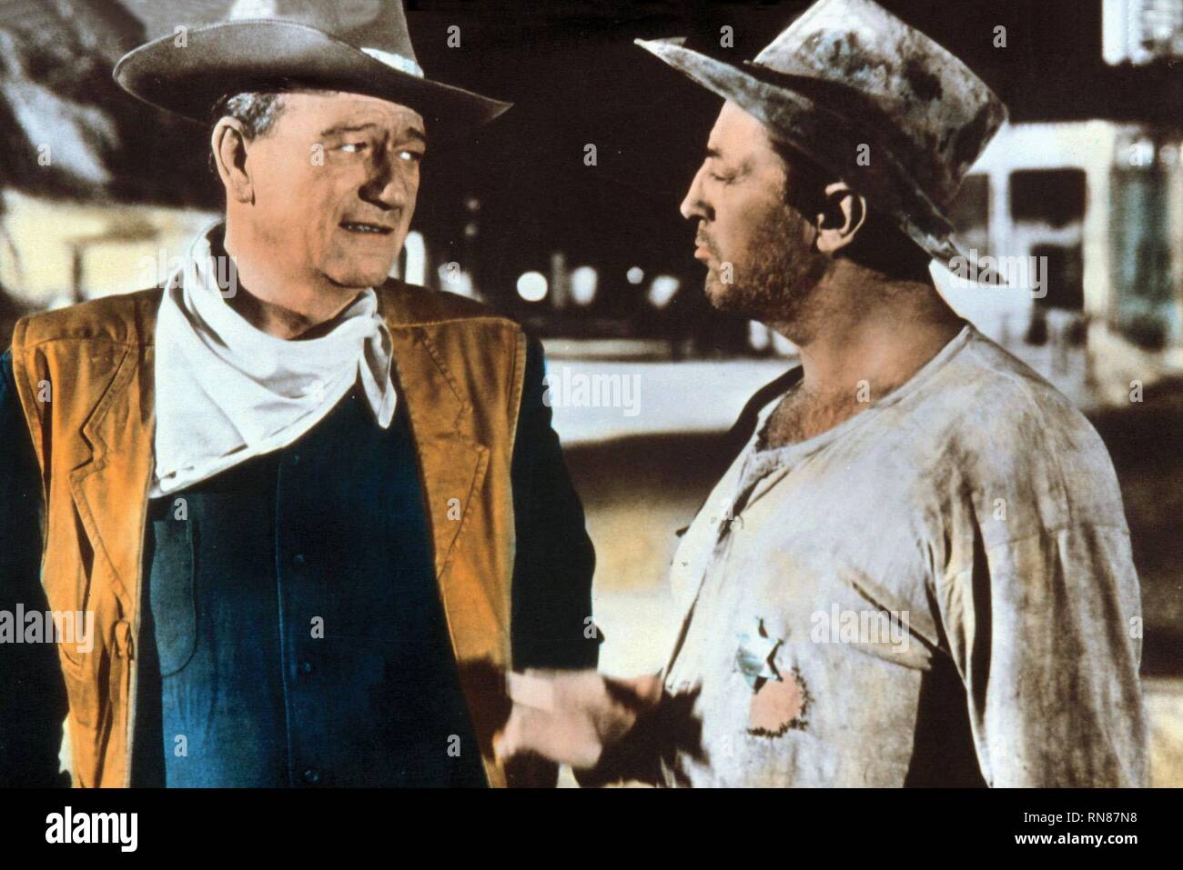 WAYNE, MITCHUM, EL DORADO, 1966 Stockfoto