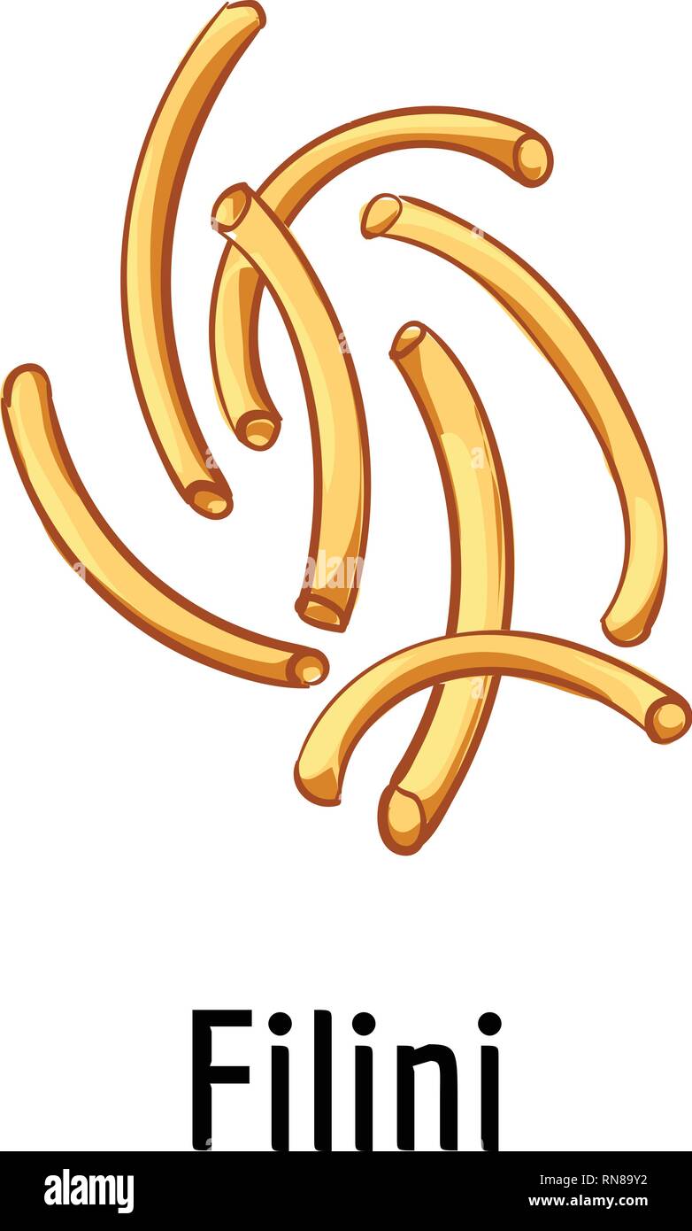 Filini pasta Symbol. Cartoon von filini pasta Vektor Symbol für Web
