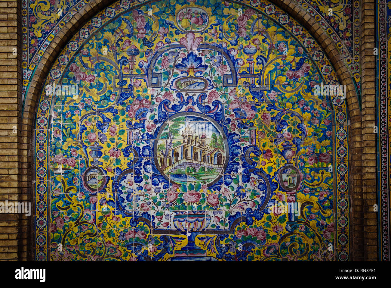 Persische Mosaik an der Golestan Palast Stockfoto