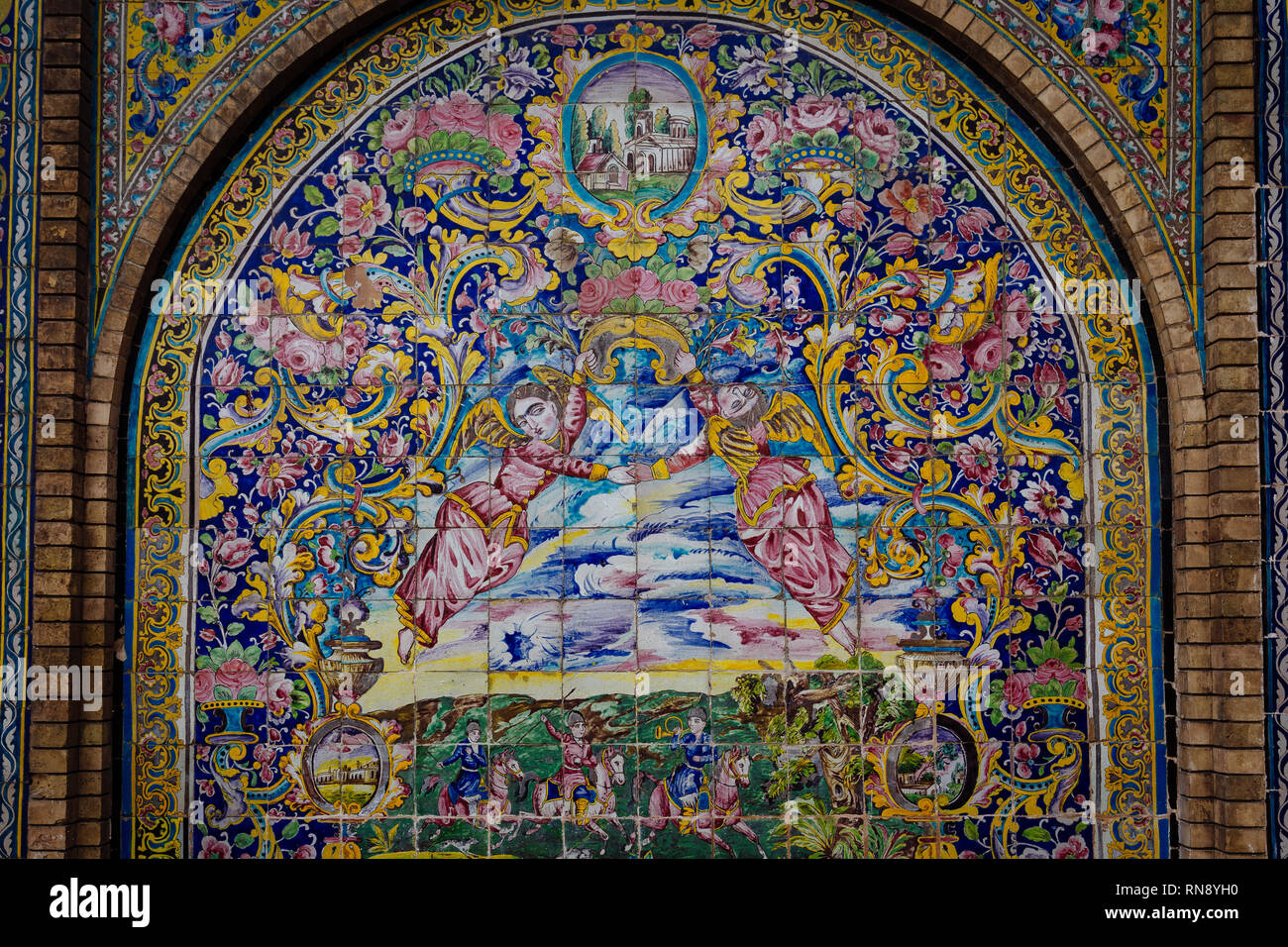 Persische Mosaik an der Golestan Palast Stockfoto