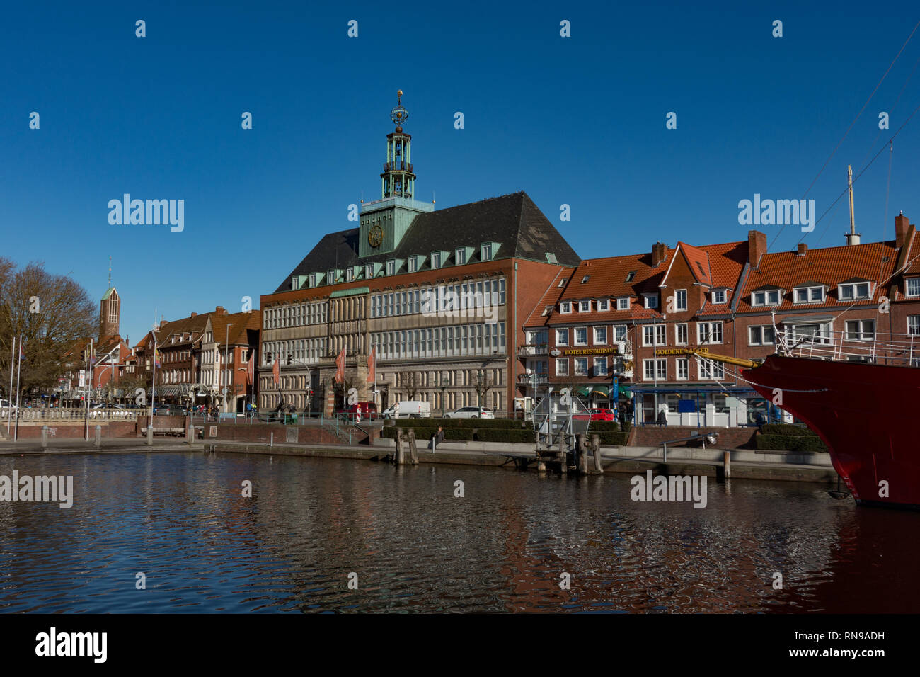 Die City Hall. Emden. Deutschland Stockfoto
