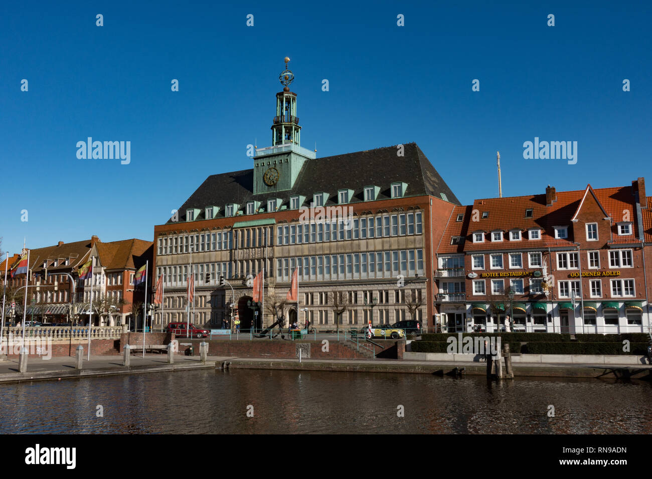 Die City Hall. Emden. Deutschland Stockfoto