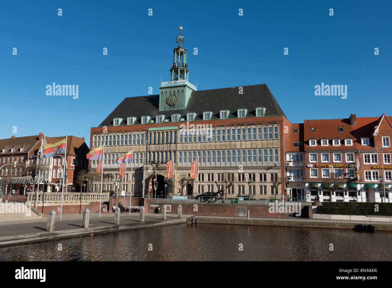 Die City Hall. Emden. Deutschland Stockfoto
