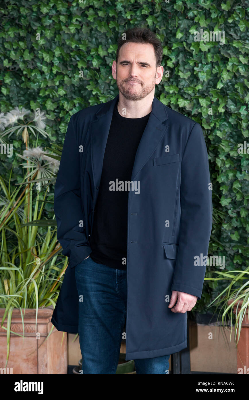 Rom, Italien. 18. Feb 2019. Matt Dillon die Teilnahme am Fotoshooting von "Das Haus, das Jack gebaut' an Bernini Bristol Hotel in Rom Credit: Silvia Gerbino/Alamy leben Nachrichten Stockfoto