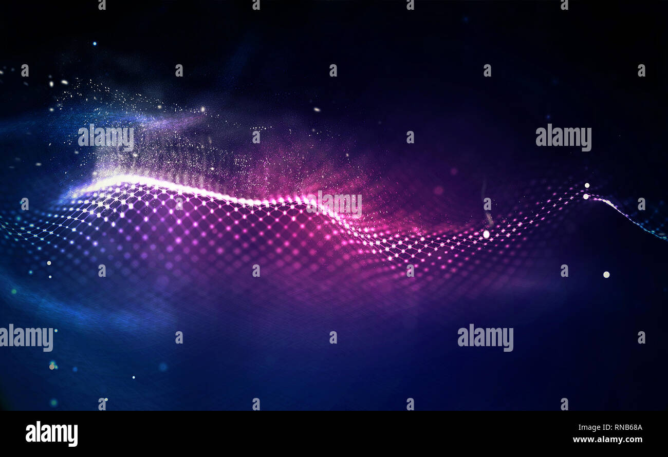 Musik abstrakt hintergrund blau. Equalizer für Musik, die Schallwellen mit Musik Wellen, Musik Hintergrund Equalizer Konzept. Stockfoto