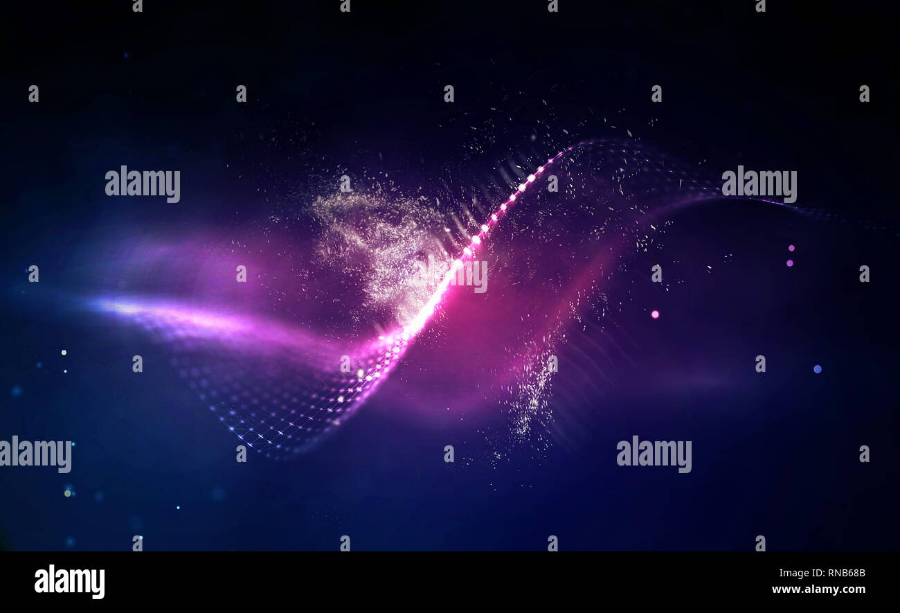 Musik abstrakt hintergrund blau. Equalizer für Musik, die Schallwellen mit Musik Wellen, Musik Hintergrund Equalizer Konzept. Stockfoto