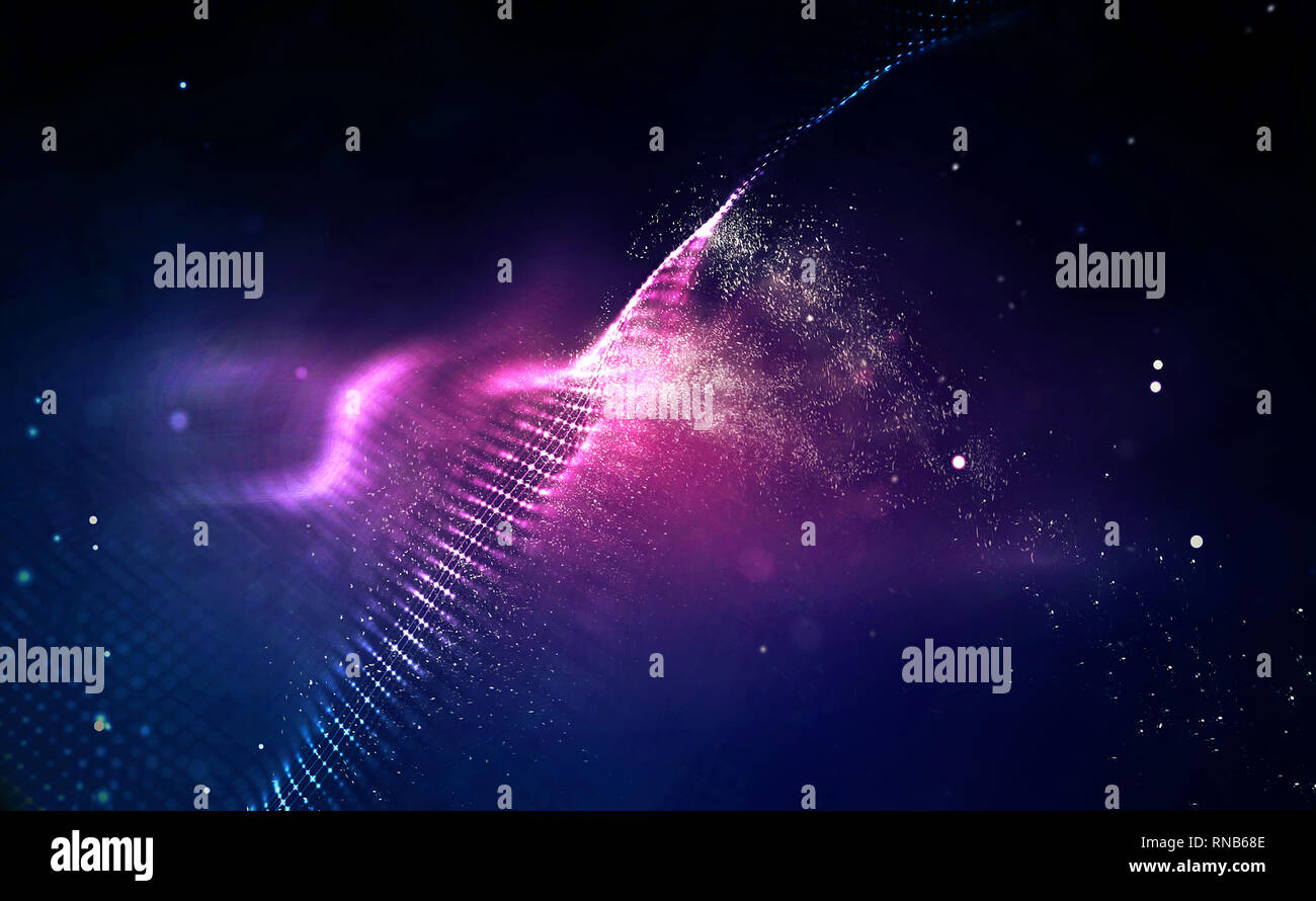 Musik abstrakt hintergrund blau. Equalizer für Musik, die Schallwellen mit Musik Wellen, Musik Hintergrund Equalizer Konzept. Stockfoto