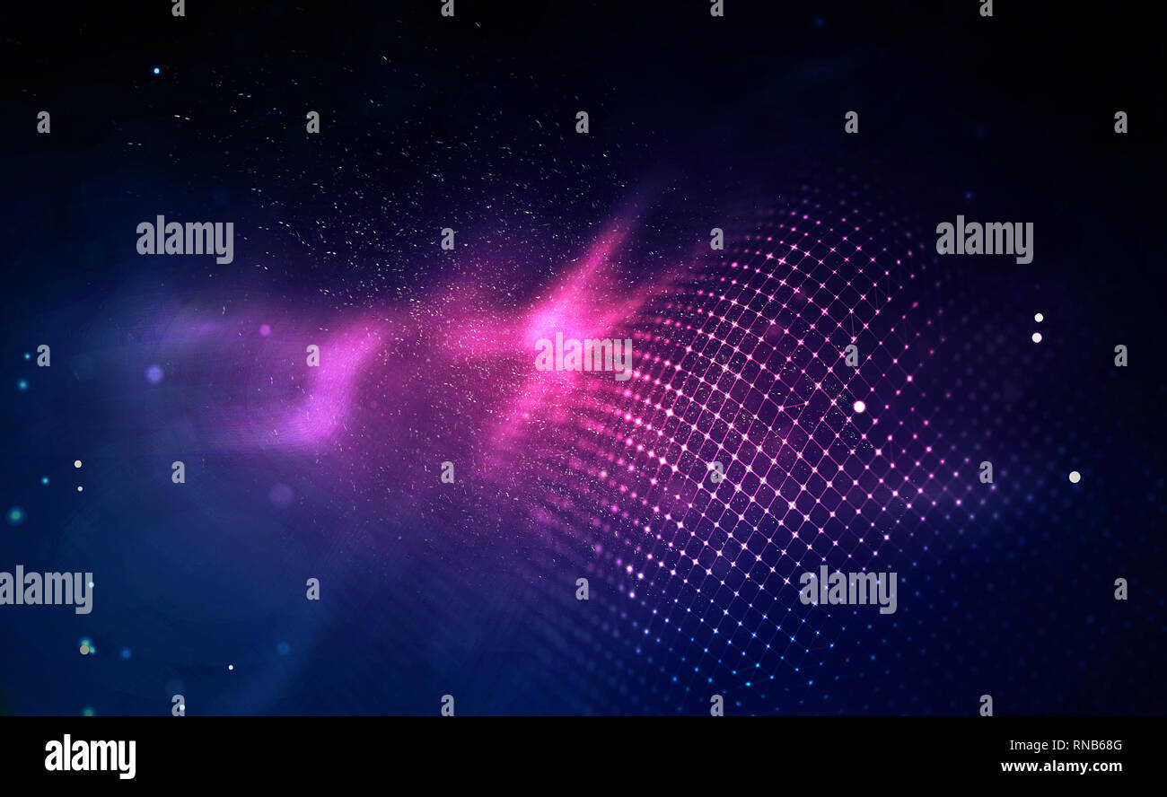 Musik abstrakt hintergrund blau. Equalizer für Musik, die Schallwellen mit Musik Wellen, Musik Hintergrund Equalizer Konzept. Stockfoto