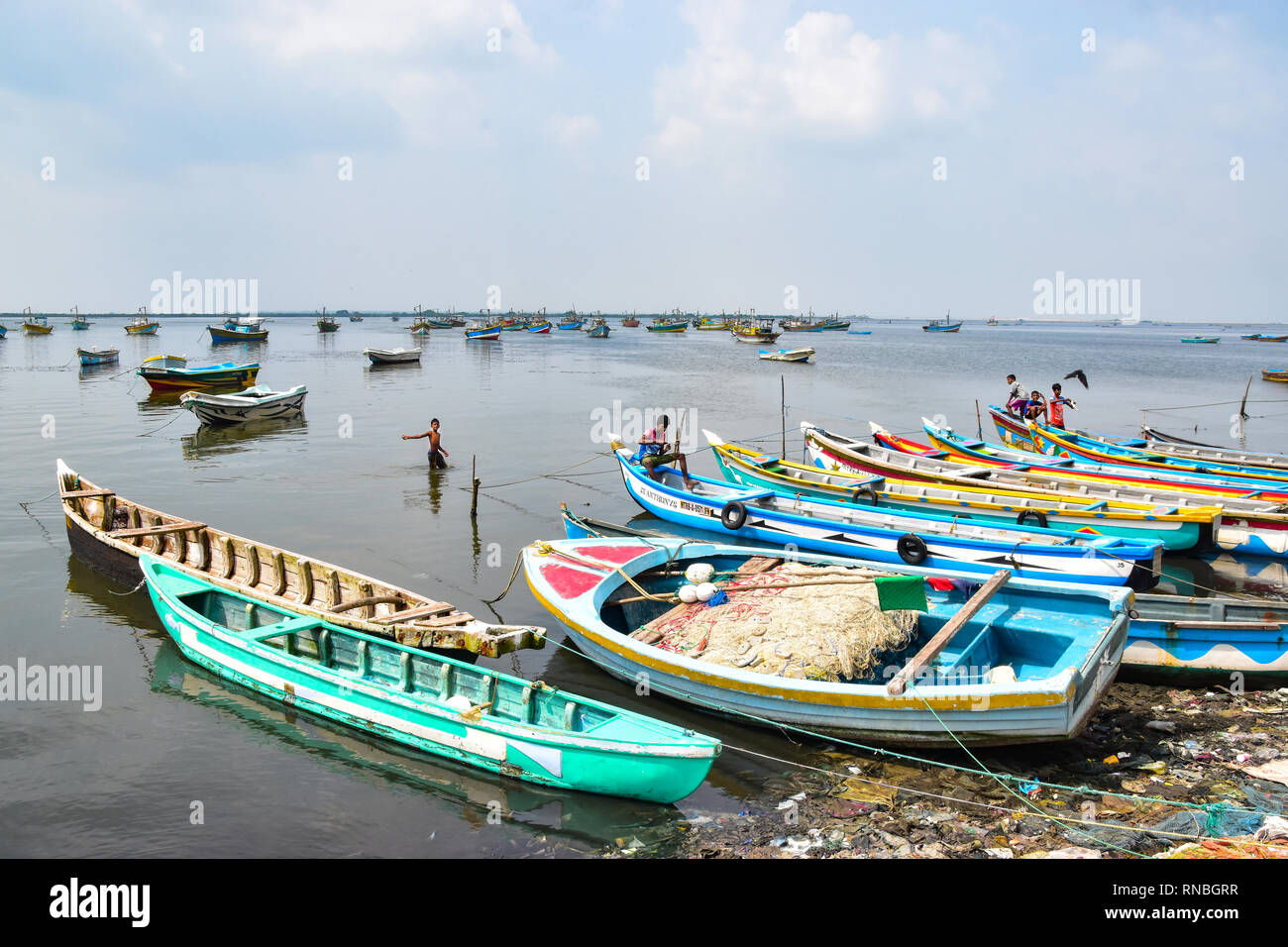 Fischereihafen, Jaffna Jaffna Stadt, Jaffna, Sri Lanka Stockfotografie