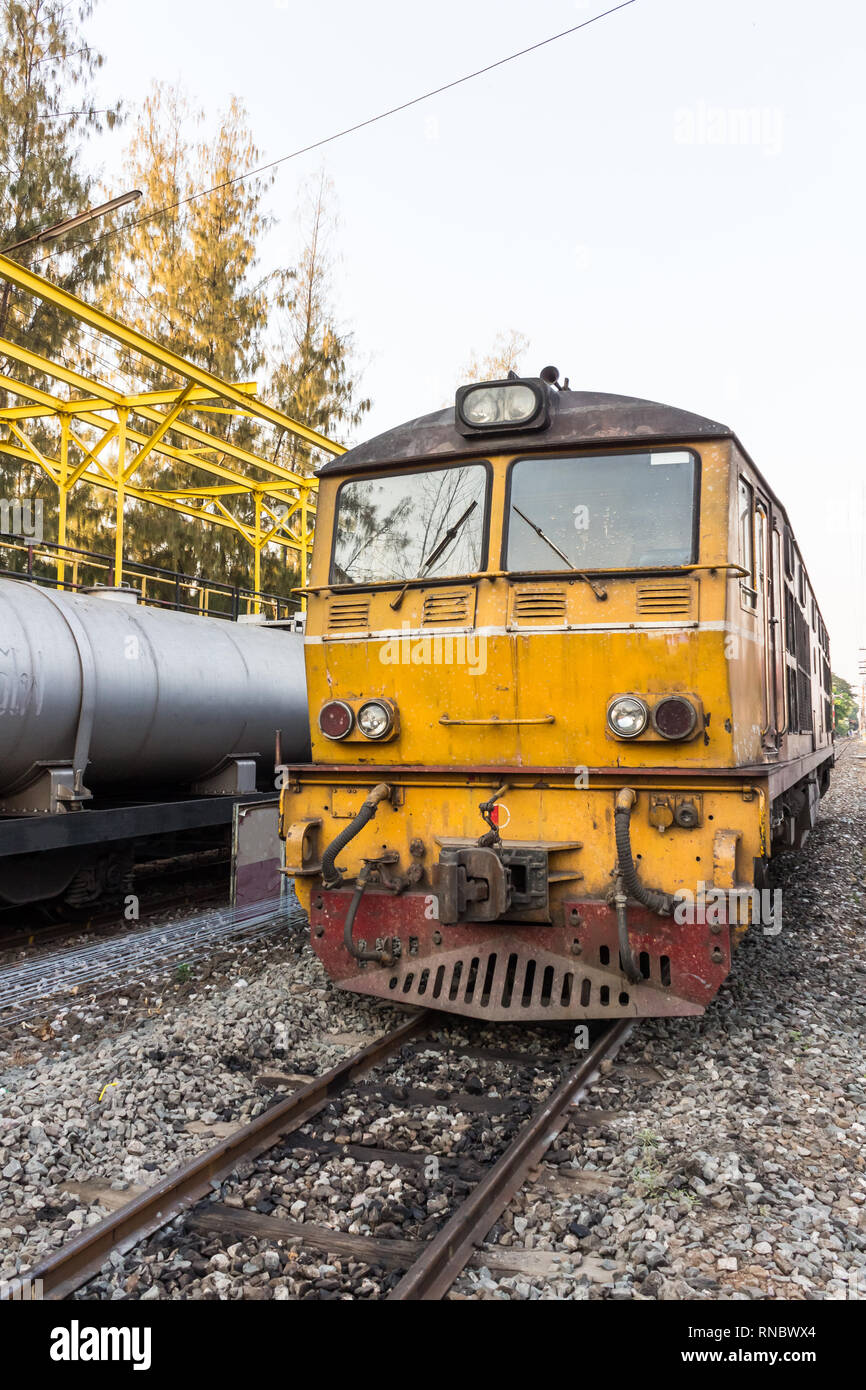 Alten Bahnhof Orange Stockfoto