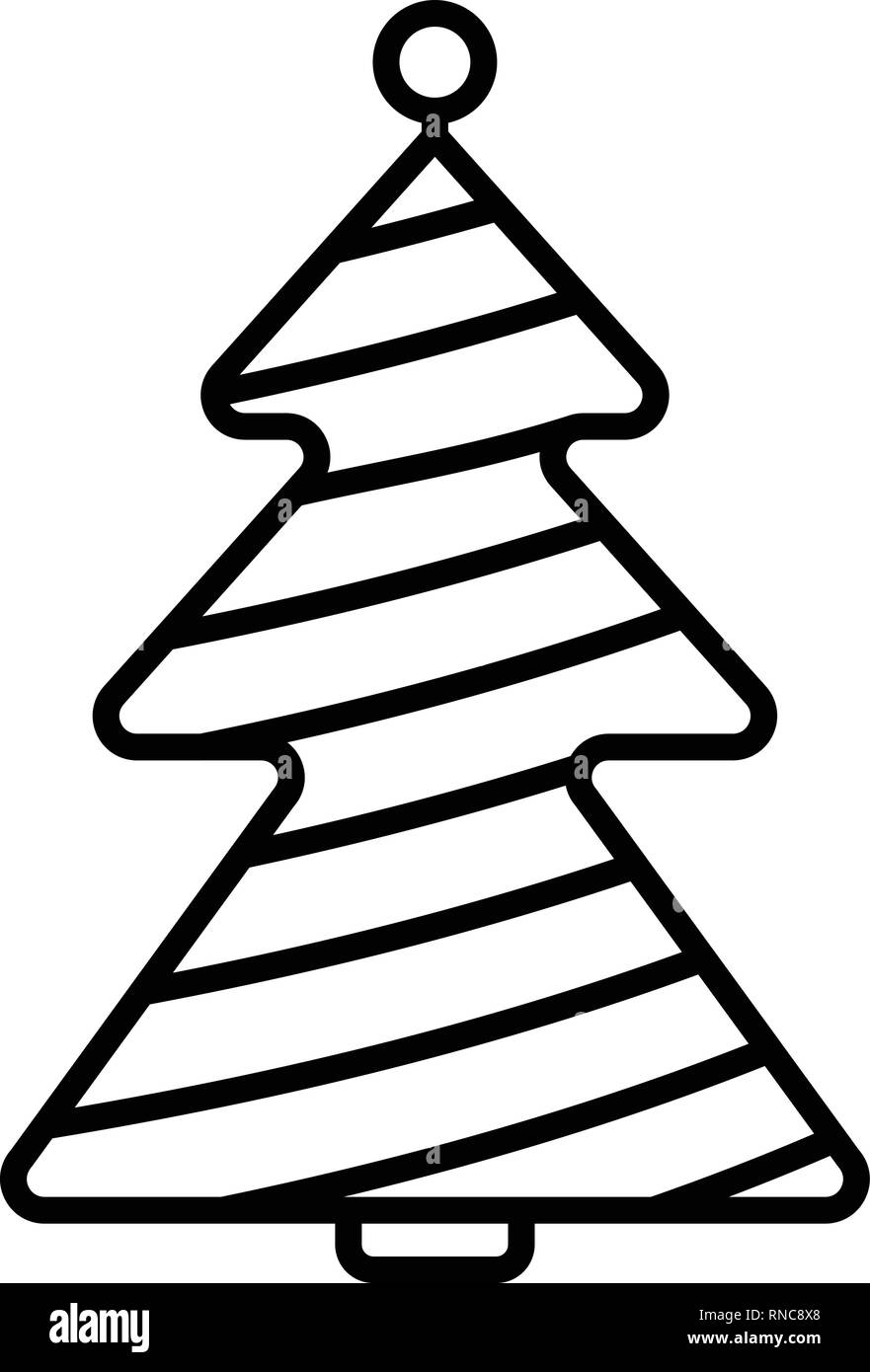 Weihnachten Tannenbaum Symbol, outline Style Alamy