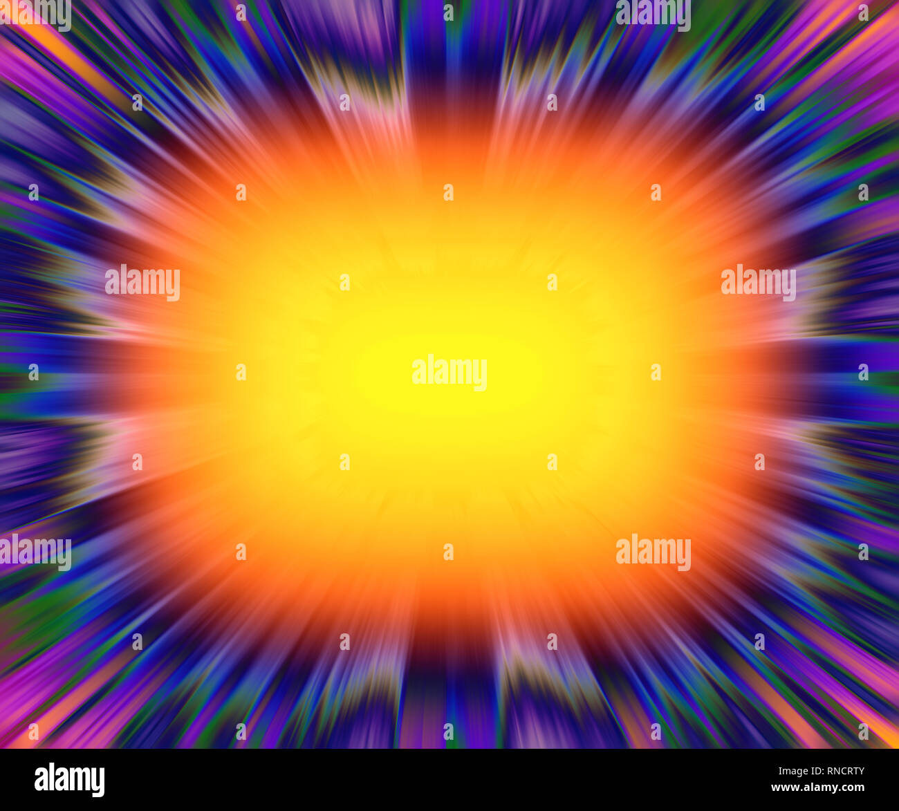 Orange und Gelb starburst Explosion Hintergrund mit Kopie Raum Stockfoto