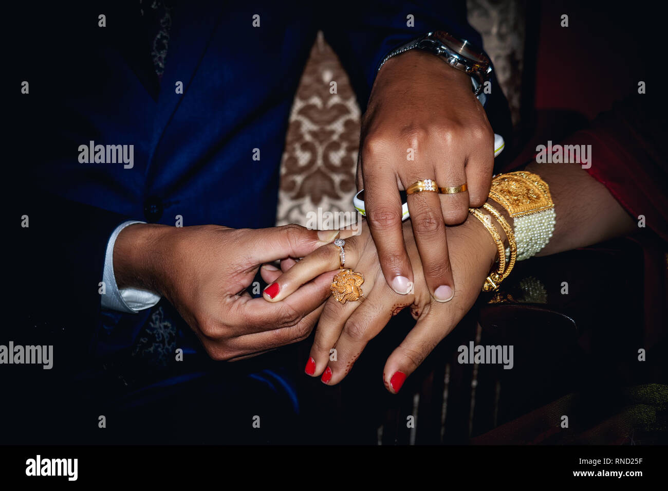 Eine förmliche Vereinbarung zu Heiraten Stockfoto