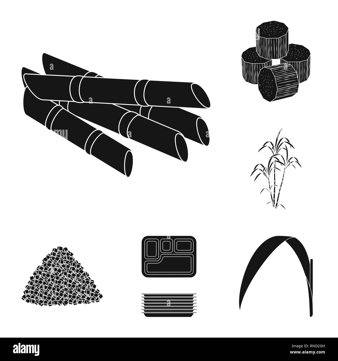 Stick, Stück, Bush, Karton, Blatt, Saft, Cube, Palm, granuliert, Container, Grün, Zuschneiden, Braun, Wachstum, Nahrungsmittel, Rohstoffe, jaggery, Niederlassung, Fach-, Material-, Block-, Diabetes-, Kunststoff-, Lager-, Bio, biologisch, Glukose, Verpackung, Saccharose, Technologie, Zuckerrohr, Zuckerrohr, Zucker, Feld, Pflanze, Plantation, Agrar, Landwirtschaft, Set, Vector, Icon, Illustration, isoliert, Sammlung, Design, Element, Grafik, Zeichen, Schwarz, einfachen Vektor Vektoren, Stock Vektor