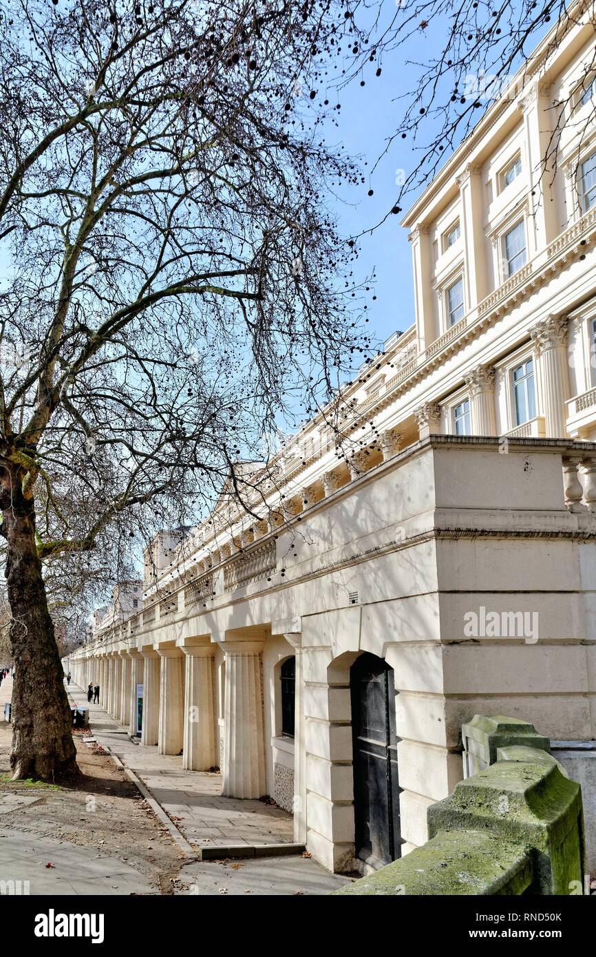 Die Außenseite des Carlton Terrasse der Mall Central London England Großbritannien Stockfoto