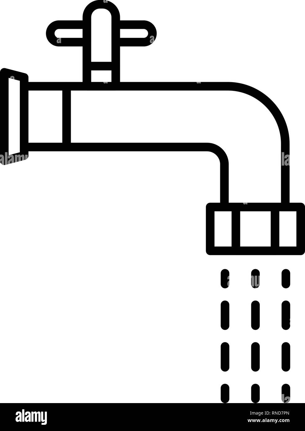 Tippen Sie auf das Symbol für Wasser Filter, outline Style Stock Vektor